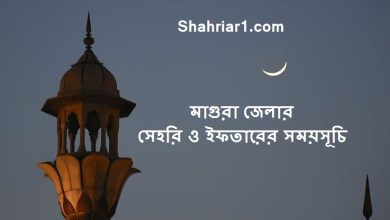 মাগুরা জেলার সেহরি ও ইফতারের সময়সূচি ২০২২ Magura Sehri and Iftar Time 2022