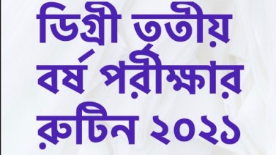 ডিগ্রী তৃতীয় বর্ষ পরীক্ষার রুটিন ২০২১ ডিগ্রী পাস ও সার্টিফিকেট কোর্স পরীক্ষার সময়সূচি