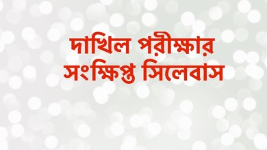 দাখিল পরীক্ষার সংক্ষিপ্ত সিলেবাস