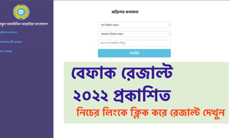 বেফাক পরীক্ষার রেজাল্ট ২০২২ প্রকাশিত দেখুন ৪৫ বেফাকুল মাদারিসিল আরাবিয়া বাংলাদেশ রেজাল্ট 2022