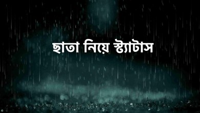 ছাতা নিয়ে স্ট্যাটাস, মজার মজার ক্যাপশন