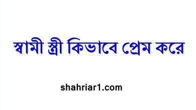স্বামী স্ত্রী কিভাবে প্রেম করে