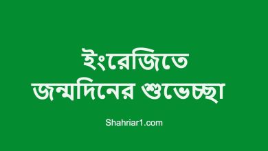 ইংরেজিতে জন্মদিনের শুভেচ্ছা
