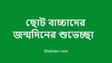 ছোট বাচ্চাদের জন্মদিনের শুভেচ্ছা