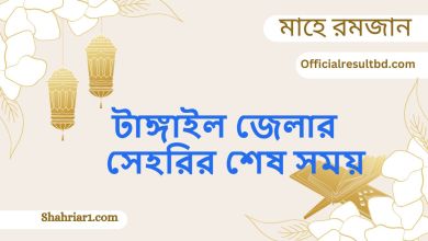 টাঙ্গাইল জেলার সেহরির শেষ সময়